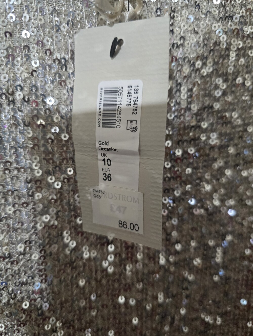 Nwt. Silver Sequin Slip Maxi Dress - Women - Picture 5 of 5